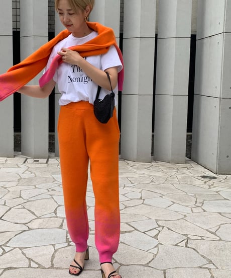 Gradation Knit Sweat Pants <Orange> 23HEAW-027