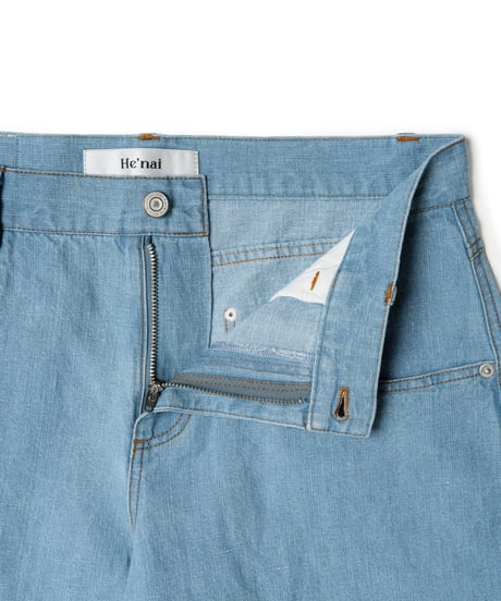 Linen denim pants