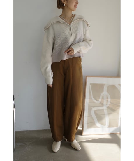 Glossy Budding Pants 24AWHE-045<brown>