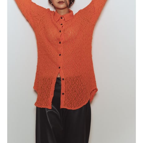 Shrink Lace Shirt <Orange> 23HEAW-022