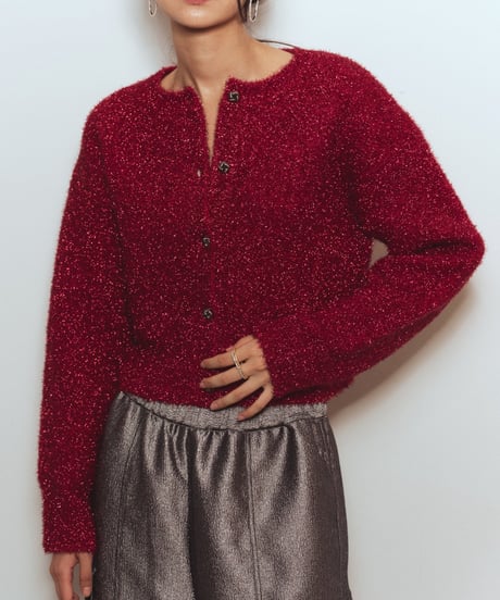 Glitter Cardigan <Red> 23HEAW-025