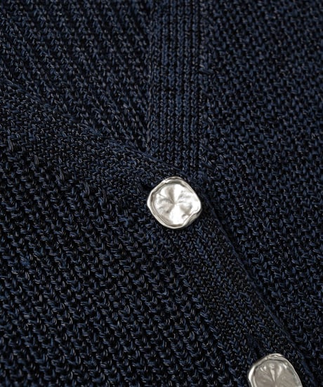 Gilded knit vest <navy>