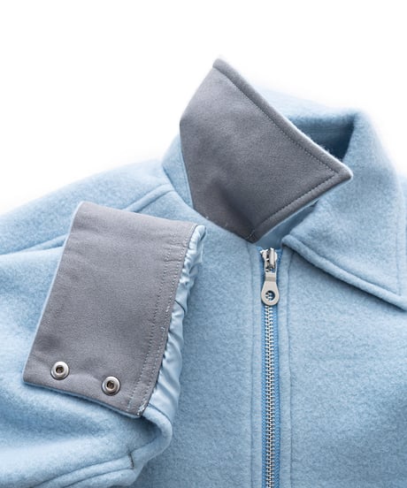 Cardboard Knit Short Jacket 24AWHE-043<sky blue>