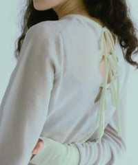 back ribbon sheer knit  24HESP-043