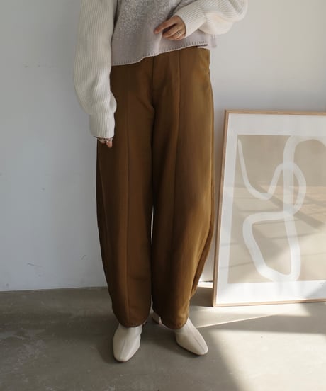 Glossy Budding Pants 24AWHE-045<brown>