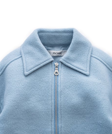 Cardboard Knit Short Jacket 24AWHE-043<sky blue>