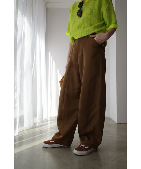 Glossy Budding Pants 24AWHE-045<brown>