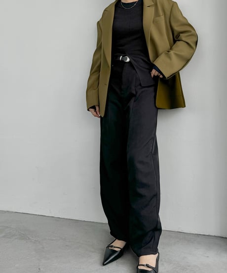 Glossy Budding Pants 24AWHE-045<black>