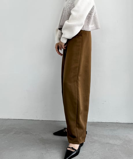 Glossy Budding Pants 24AWHE-045<brown>