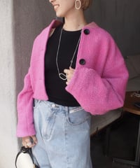 Roving Tweed Blouson <Pink> 23HEAW-020