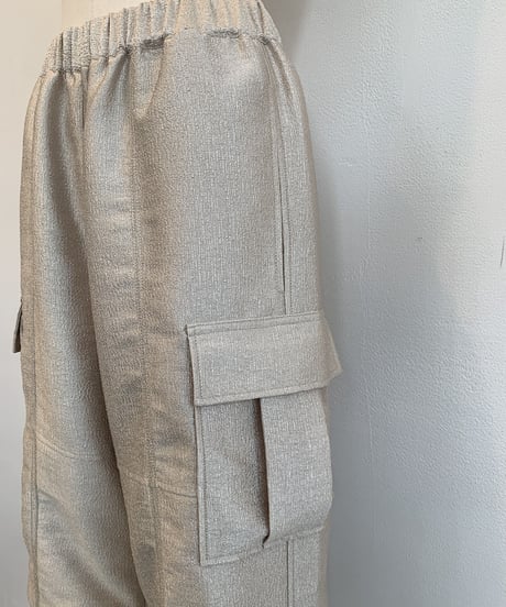 Glitter Parachute Pants <Champagne> 23HEAW-024