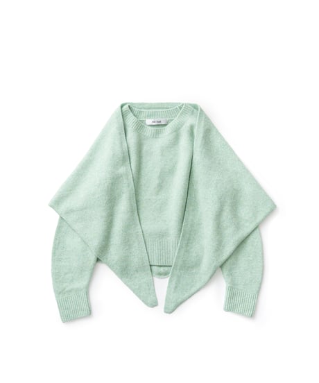 Fluffy Shawl Set Knit