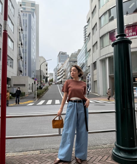 Linen denim pants