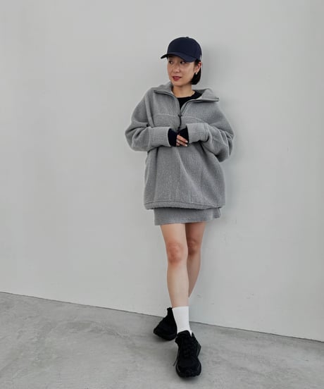 Loop Jacquard Skort 24AWHE-048<gray>