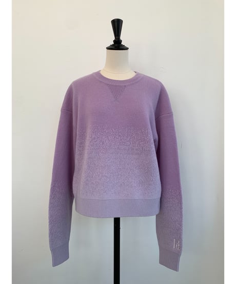 Gradation Knit Sweat Pullover <Lavender> 23HEAW-026