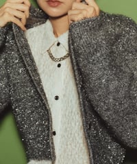 Glitter Cardigan <Silver> 23HEAW-025