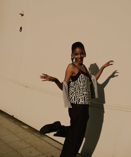 Vandal chic camisole <black>