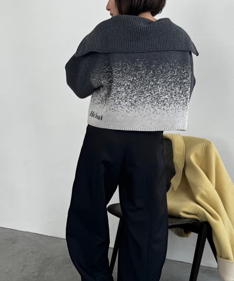 Gradation Half Zip Knit 24AWHE-049<gray>