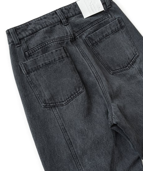 Noir Line Denim Pants