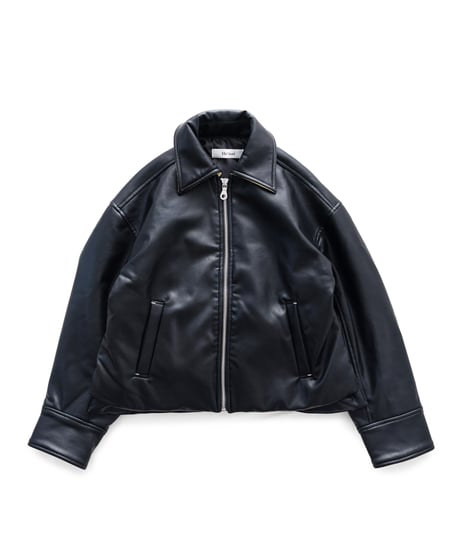 Vegan Leather Padded Short Jacket 24AWHE-044