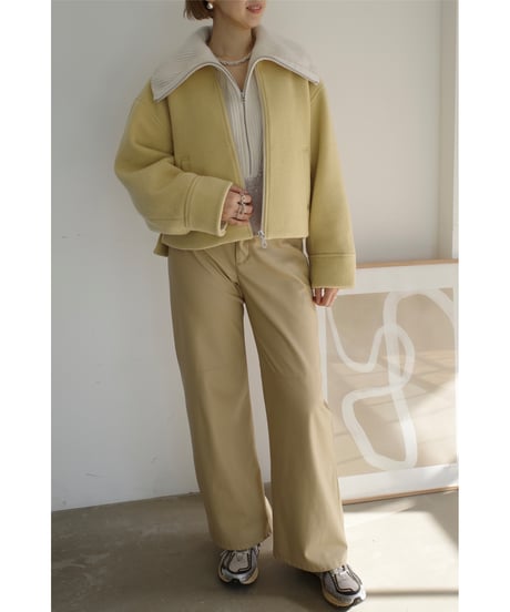 Vegan Leather Pants <Beige> 23HEAW-018
