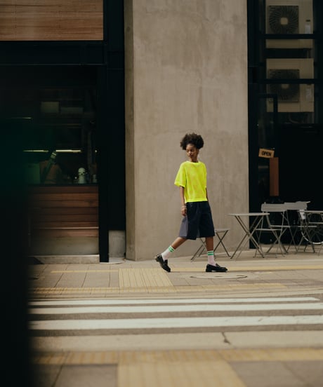 Urban thread half  pants <navy>