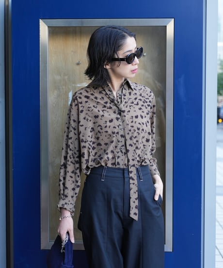 Print Tie Blouse