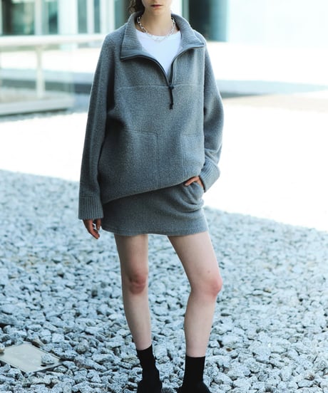 Loop Jacquard Skort 24AWHE-048<gray>