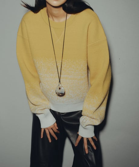 Gradation Knit Sweat Pullover  <Yellow> 23HEAW-026