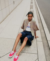 Vintage veil shirts <yellow blue>