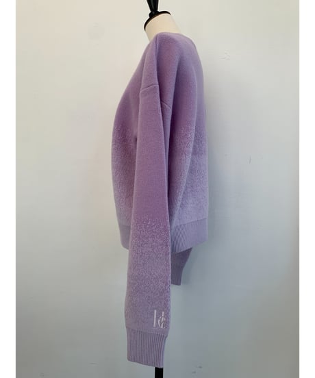 Gradation Knit Sweat Pullover <Lavender> 23HEAW-026