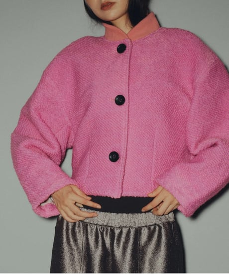 Roving Tweed Blouson <Pink> 23HEAW-020