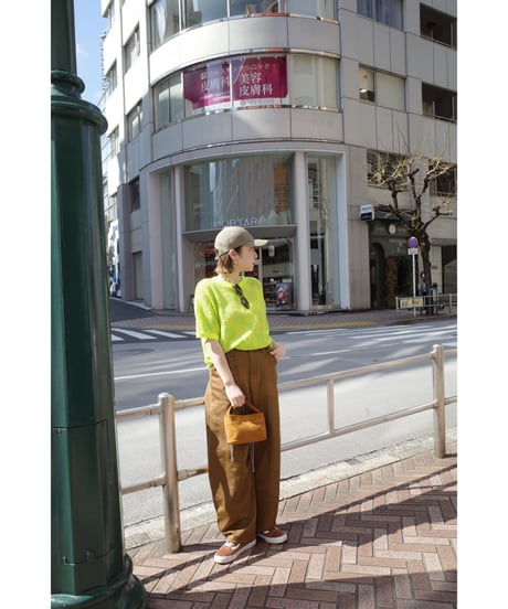 Glossy Budding Pants 24AWHE-045<brown>