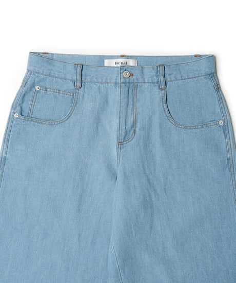 Linen denim pants