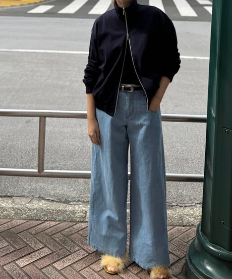 Linen denim pants
