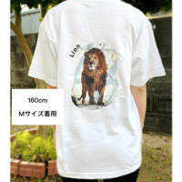 【全１種】ライオンバックプリント半袖Tシャツ
