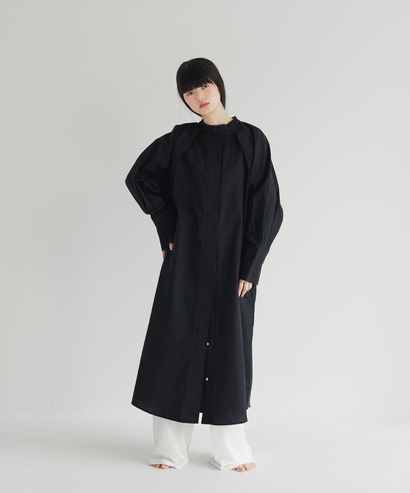 raglan sleeve shirt dress | STUDIO ENUL