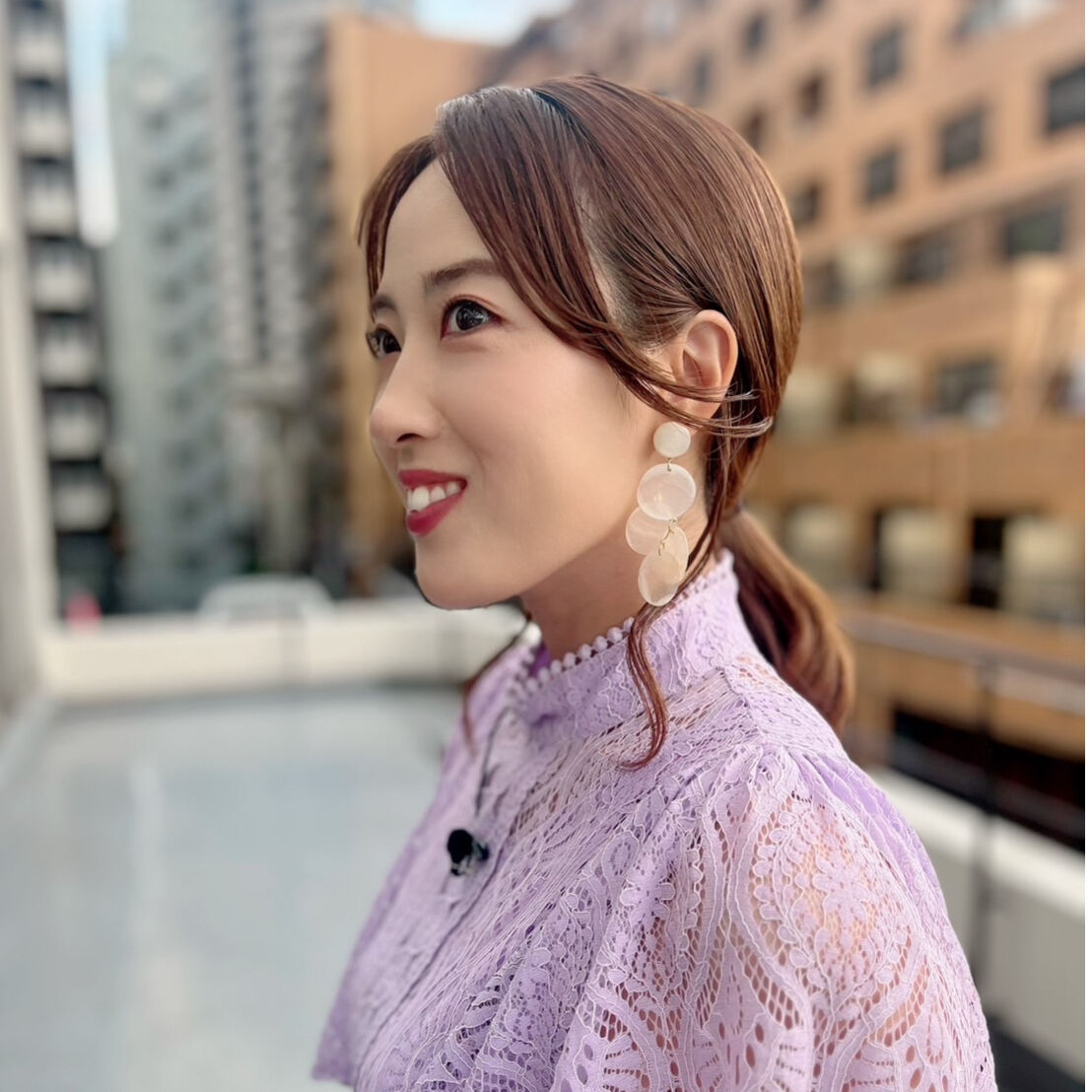 天然シェルのロングピアス | Riry