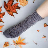 【棒針編み日本語文章パターン】Lotus Root Socks