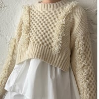 【棒針編みダウンロード編み図】Overlap Sweater