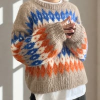 【ダウンロード棒針編み図】Kaleid Sweater