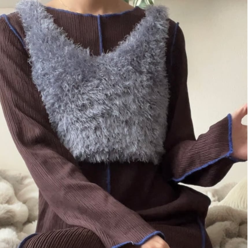 0 DL棒針編み図】ファービスチェ | chan.N Knitting&Crochet