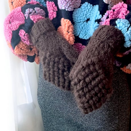 【棒針編みダウンロード編み図】Poco Mitten