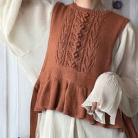 【ダウンロード棒針編み図】Frill Poppy