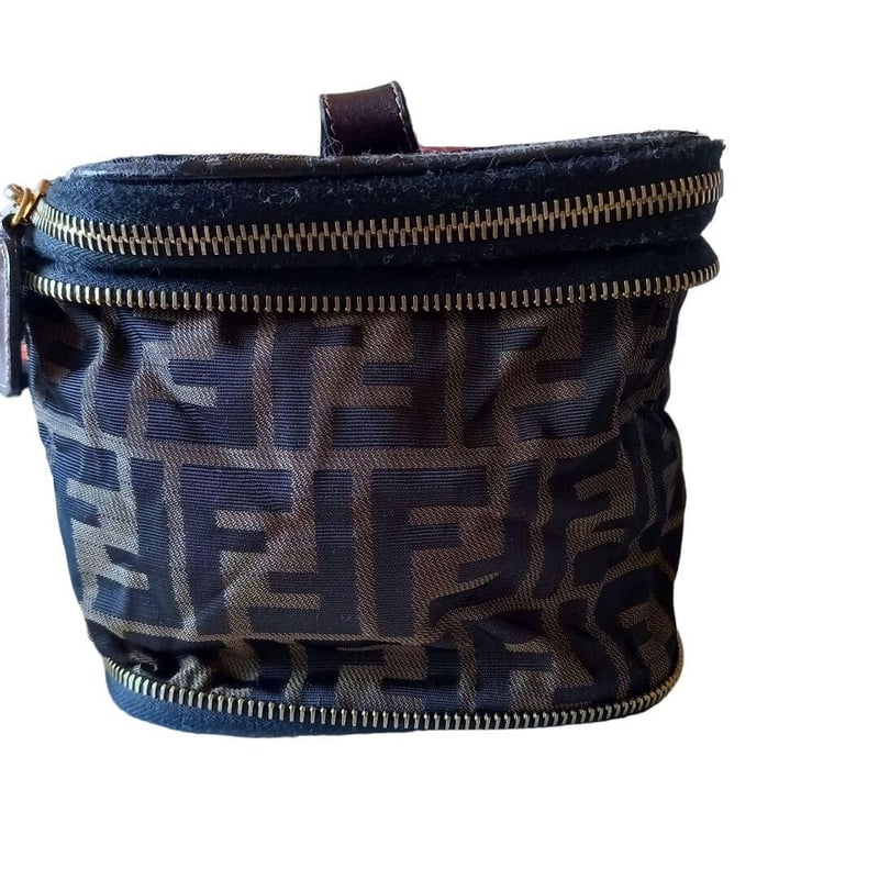 FENDI フェンディ ミニバッグ バニティポーチ 美品】FENDI ズッカ ミニ