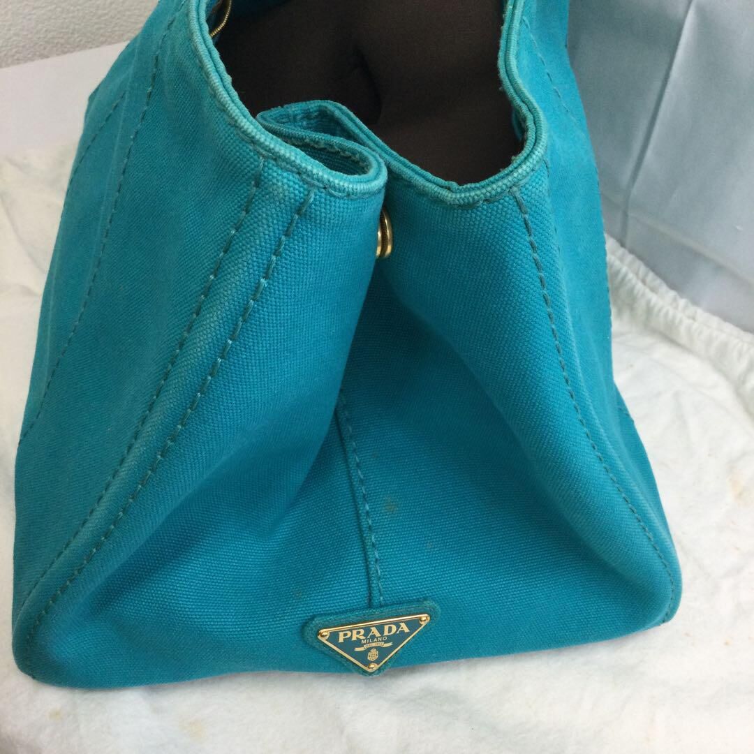 正規品】プラダ PRADA カナパ GM トートバック グリーン 加工済み 
