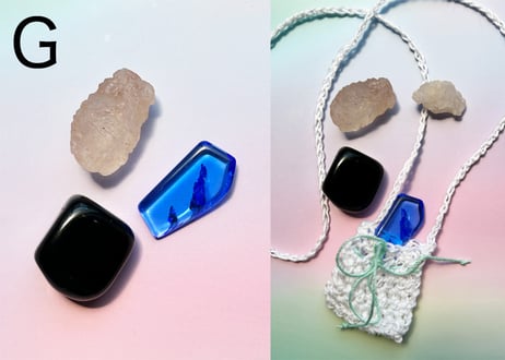 【内なる雪解けを刻むQuartz of Course】クリスタル3個セット（アイスクォーツ・シベリアンブルークォーツ・ブラックオブシディアン）