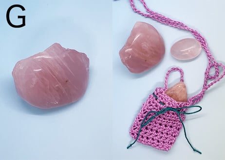 【ハートの泉に完全な愛のエッセンス】クリスタル3個セット（ローズクォーツ・モルガナイト）