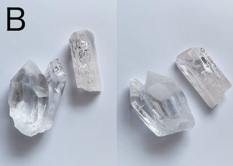【透明なゲート】TESIMO基本ミニクリスタル2個セット（ヒマラヤ水晶・ダンビュライト）