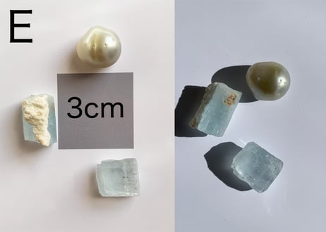 【アクアマリンの聖域】ミニクリスタル3個セット（アクアマリン2個・海洋パール）